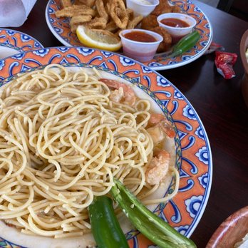 Sal and Gino Pizza - a plate of pasta with shrimp - Pizza Near Me - Stephens City, Virginia Sal and Gino Pizza - a plate of pasta with shrimp - Pizza Near Me - Stephens City, Virginia