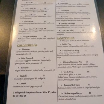 Bella's Kitchen - Menu April 2026 - Mediterranean Near Me - Pearl River, New York Bella's Kitchen - Menu April 2026 - Mediterranean Near Me - Pearl River, New York