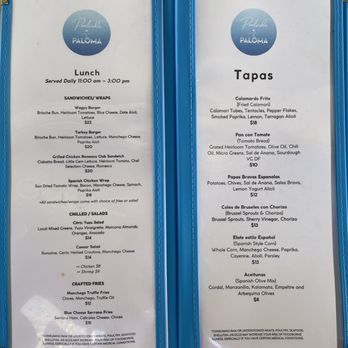 Sol y Sombra - Poolside bar Lunch & Tapas menu (as of 2/18/24) - Spanish Near Me - Cathedral City, California Sol y Sombra - Poolside bar Lunch & Tapas menu (as of 2/18/24) - Spanish Near Me - Cathedral City, California