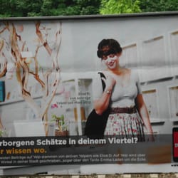 S+U Hermannstraße - Yelp Werbung am S-Bahnhof Hermannstr.