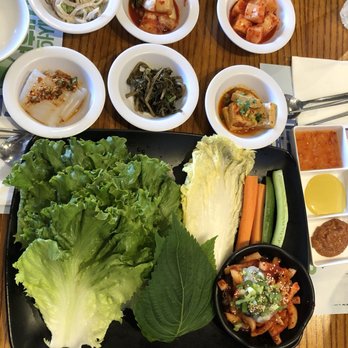 Dine Korean Restaurant - The sides for the Bossam. - Korean Near Me - Buena Park, California