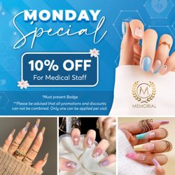Milano Nail Spa Memorial - 10% OFF for Medical Staff (Must present Badge)
Calling all Medical Staff! 
We at Milano Nail Spa Memori