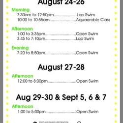 A FEW MORE DAYS TO SWIM!