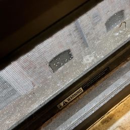 The soap and bleach splashed onto my window The soap and bleach splashed onto my window