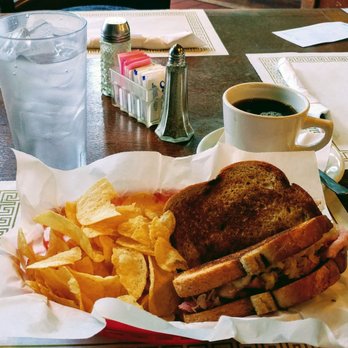 Soda Fountain Eatery - Ruben Sandwich with coffee - Sandwiches Near Me - Anadarko, Oklahoma Soda Fountain Eatery - Ruben Sandwich with coffee - Sandwiches Near Me - Anadarko, Oklahoma