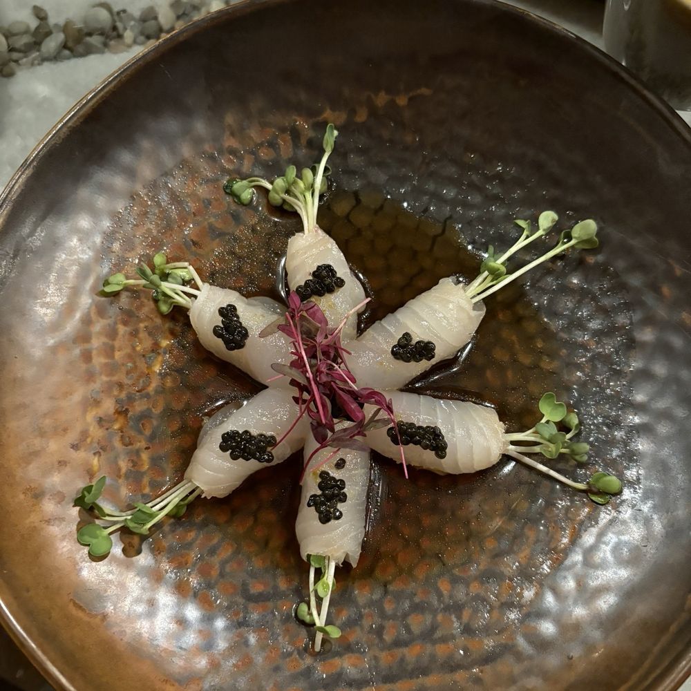Fluke with radish