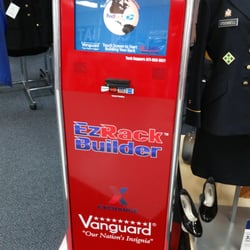 Military Clothing Sales - EZRACK Builder right in the front.