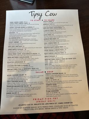 Menu photo 5 Tipsy cow Sun Prairie, WI
