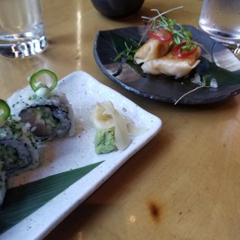 Roka Akor - Chicago - Hamachi Serrano Roll & Lobster & Shrimp Dumplings - Sushi Bars Near Me - Chicago, Illinois Roka Akor - Chicago - Hamachi Serrano Roll & Lobster & Shrimp Dumplings - Sushi Bars Near Me - Chicago, Illinois