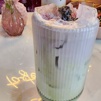 Spirit Made Cakes - 20 oz. Iced Matcha Latte with rose and or lavender cold foam so good - Custom Cakes Near Me - Clovis , California Spirit Made Cakes - 20 oz. Iced Matcha Latte with rose and or lavender cold foam so good - Custom Cakes Near Me - Clovis , California