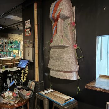 Phat Sammy's - Tiki man in the dining area - Tiki Bars Near Me - Huntsville, Alabama