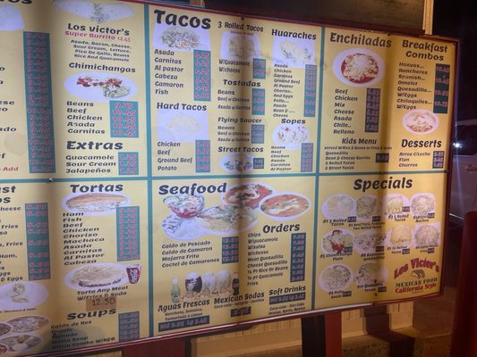 Menu photo 1 Los Victors Mexican Restaurant Albuquerque, NM