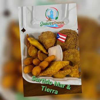 Suavezonnn - Surtido Mar y Tierra (Empanadillas pescado, empanadillas camarones, Sorrullos de maíz y rellenos de papa - Caterers Near Me - Palmetto, Florida
