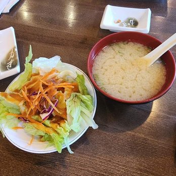 Yirasai Sushi & Cafe - House Salad and Miso Soup - Sushi Bars Near Me - Potomac, Maryland Yirasai Sushi & Cafe - House Salad and Miso Soup - Sushi Bars Near Me - Potomac, Maryland