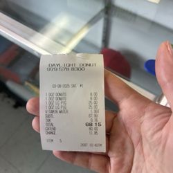 Daylight Donuts - Receipt