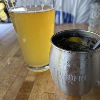 Hideaway House - Cucumber mule and Amber Beer - Pizza Near Me - Sedona, Arizona Hideaway House - Cucumber mule and Amber Beer - Pizza Near Me - Sedona, Arizona