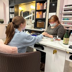Bellagio Nail Spa - Kim doing my daughter's nails