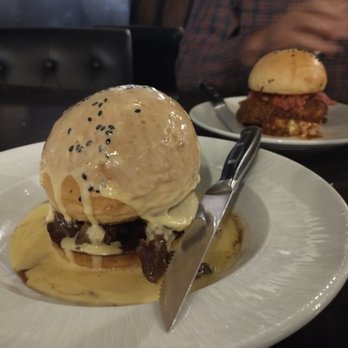 Jollity - Braised short rib, beef demi, mornay sauce, wasabi sweet pickle on a shokupan bun - New American Near Me - Dayton, Ohio