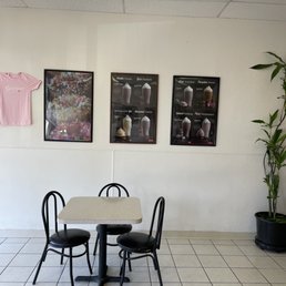 a table and chairs