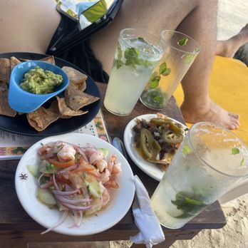 Jamie's At The Blue Reef - Shrimp ceviche with nachos - Seafood Near Me - Mahahual, ROO Jamie's At The Blue Reef - Shrimp ceviche with nachos - Seafood Near Me - Mahahual, ROO