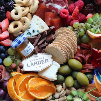 The Miami Larder - a platter of fruit and cheese - Cheese Shops Near Me - Miami, Florida The Miami Larder - a platter of fruit and cheese - Cheese Shops Near Me - Miami, Florida