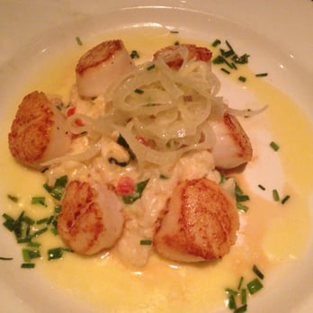 J. Gilbert's Wood-Fired Steaks & Seafood - Best scallops I've ever had- served on lobster risotto in champagne beurre blanc sauce. - Steakhouses Near Me - Overland Park, Kansas J. Gilbert's Wood-Fired Steaks & Seafood - Best scallops I've ever had- served on lobster risotto in champagne beurre blanc sauce. - Steakhouses Near Me - Overland Park, Kansas