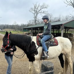 Getting ready for a trail ride Getting ready for a trail ride