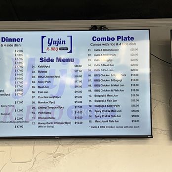 Yujin K-BBQ - Menu - Korean Near Me - Waipahu, Hawaii