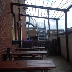 Fox and Newt Brewpub - Outside, has the sun until around 6 :)