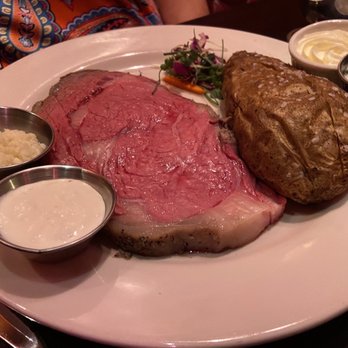 Durant's - Prime rib medium rare with baked potato. - Steakhouses Near Me - Phoenix, Arizona Durant's - Prime rib medium rare with baked potato. - Steakhouses Near Me - Phoenix, Arizona