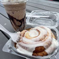 Moose Buns - Mocha frappe and cinnamon roll