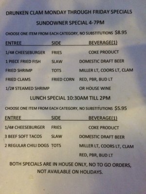 Menu photo 6 Drunken Clam Saint Petersburg, FL