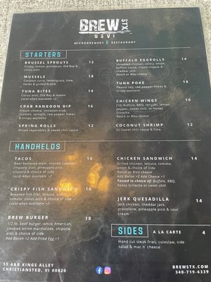 Menu photo 2 Brew STX Christiansted, VI