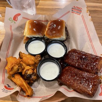Chili's - Triple Dipper Sliders, Honey-Chipotle Mozzarella, Buffalo Bone-In Wings - Tex-Mex Near Me - North Las Vegas, Nevada Chili's - Triple Dipper Sliders, Honey-Chipotle Mozzarella, Buffalo Bone-In Wings - Tex-Mex Near Me - North Las Vegas, Nevada