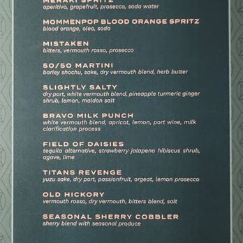 Meraki - Cocktails and beer menu - Venues & Event Spaces Near Me - San Diego, California