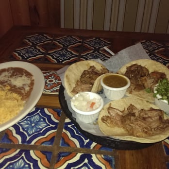 Fiesta Bamba - Three tacos - pork carnitas. Really good. - Mexican Near Me - Springville, New York