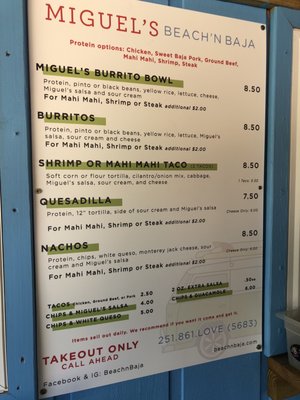 Menu photo 5 Miguel's Beach'n Baja Dauphin Island, AL