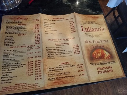 Menu photo 1 Luliano's Brooklyn, NY