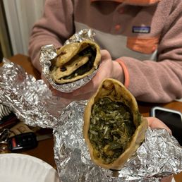 Mustard Green Spinach Tofu Burrito