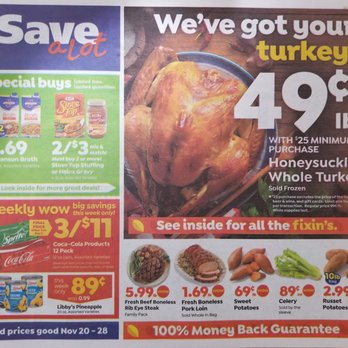 Save A Lot - Great deal on Thanksgiving Turkeys! Hopefully they get some more. We got one of the last 5 in the display. - Grocery Near Me - Sanford, Florida Save A Lot - Great deal on Thanksgiving Turkeys! Hopefully they get some more. We got one of the last 5 in the display. - Grocery Near Me - Sanford, Florida
