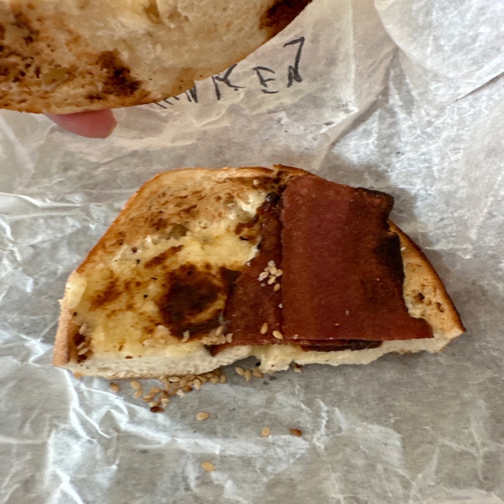 Shmagel's Bagels - Sesame Bagel sandwich with turkey bacon and cheese. - Coffee & Tea Near Me - Ocean City, Maryland Shmagel's Bagels - Sesame Bagel sandwich with turkey bacon and cheese. - Coffee & Tea Near Me - Ocean City, Maryland