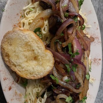 Trapani's Eatery - Tony's Teriyaki Tips Over Pasta - Freaking amazing! - Cafes Near Me - Bay St Louis, Mississippi