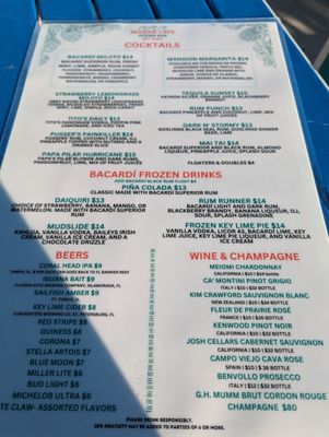 Menu photo 7 Seaside Cafe Key West, FL