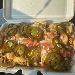 Turkey nachos okay they measure the meat... no lettuce sour cream on the side