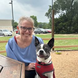 Harris Veterinary Oncology - Dr. Harris and Stewie!