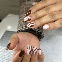Blossom Nail Salon - #nailart#design#french#fullset#marmol#line#white#blossom#nyc