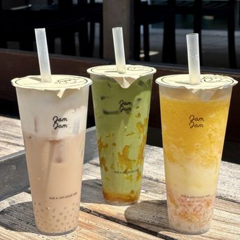 Jam Jam Tea Lab - cheese barley milk tea, matcha mango latte, coconut mango pomelo - Coffee & Tea Near Me - Burbank, California Jam Jam Tea Lab - cheese barley milk tea, matcha mango latte, coconut mango pomelo - Coffee & Tea Near Me - Burbank, California
