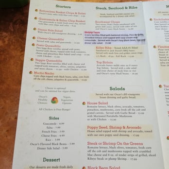 Oscar's Cafe - Menu - Mexican Near Me - Springdale, Utah Oscar's Cafe - Menu - Mexican Near Me - Springdale, Utah