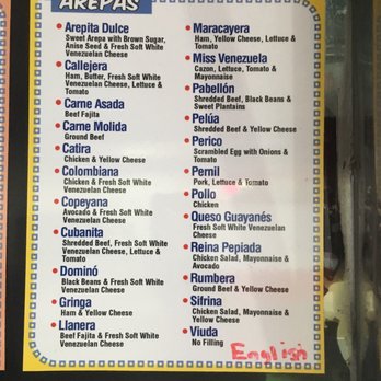 Sabor Venezolano - Arepas menu in English - Food Trucks Near Me - Houston, Texas Sabor Venezolano - Arepas menu in English - Food Trucks Near Me - Houston, Texas