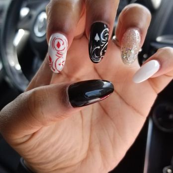 Pro nails spa - Kim hooked me up! I get married this week and these are my wedding nails. She even tied in my wedding theme. Love her!!!! - Nail Salons Near Me - Jessup, Maryland